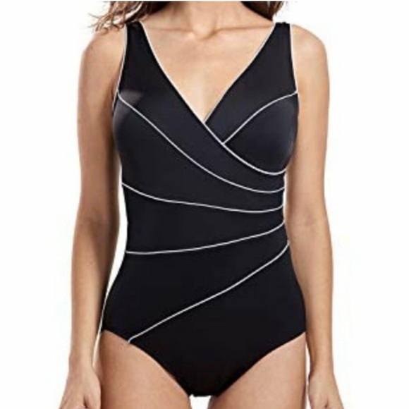 Miraclesuit Horizon One Piece Slimming Swimsuit Tummy Control Size 10 DD - Picture 3 of 8